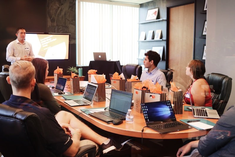 Leadership coaching — executive in professional team environment